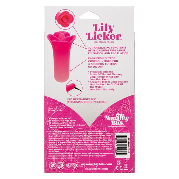Naughty Bits Lily Licker Mini Flower Flicker - Pink - US Stores