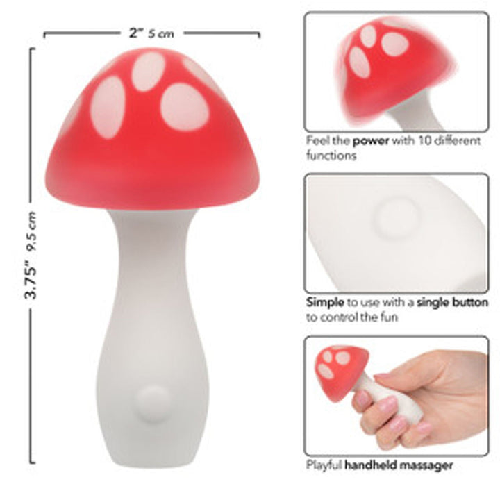 Naughty Bits Muff Shroom Playful Massager - Red - US Stores