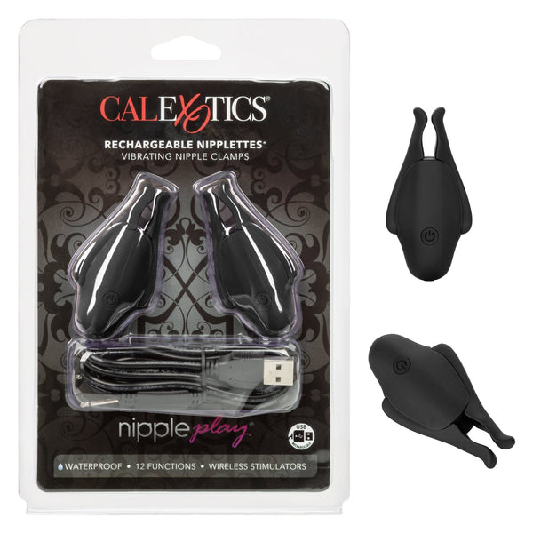 Nipple Play Rechargeable Nipplettes - Black - US Stores