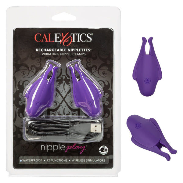 Nipple Play Rechargeable Nipplettes - Purple - US Stores