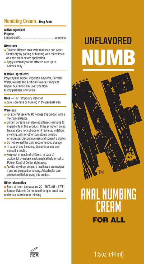 Numb Af - Anal Desensitizing Gel - Unflavored - 1.5 Fl. Oz. - US Stores