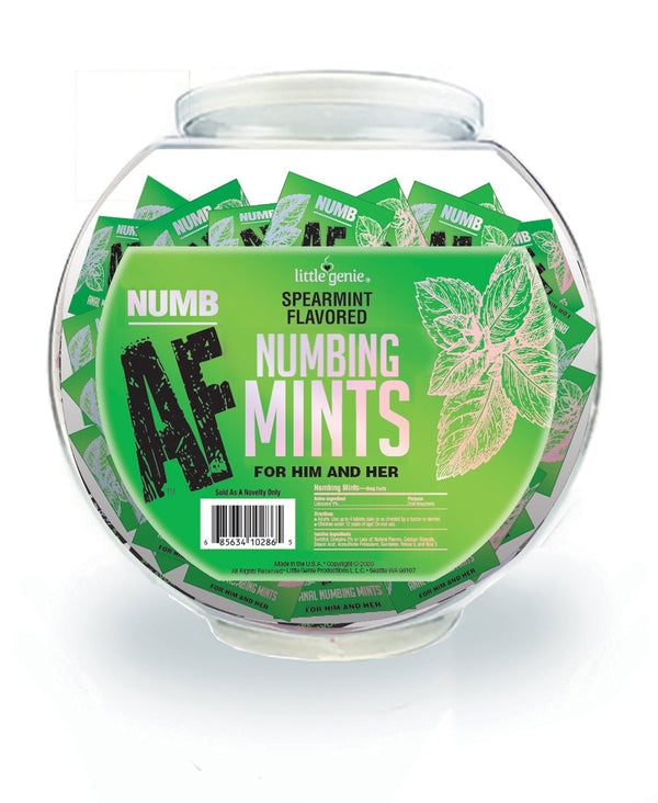 Numb Af - Spearmint Flavored Numbing Mints - Display - 100 Pcs - US Stores