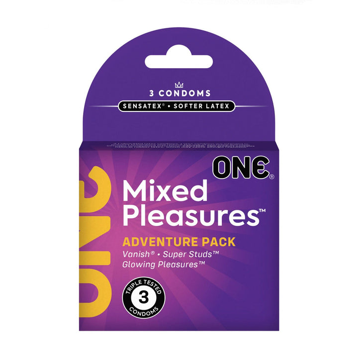 One Mixed Pleasures 3 Count Condoms - US Stores