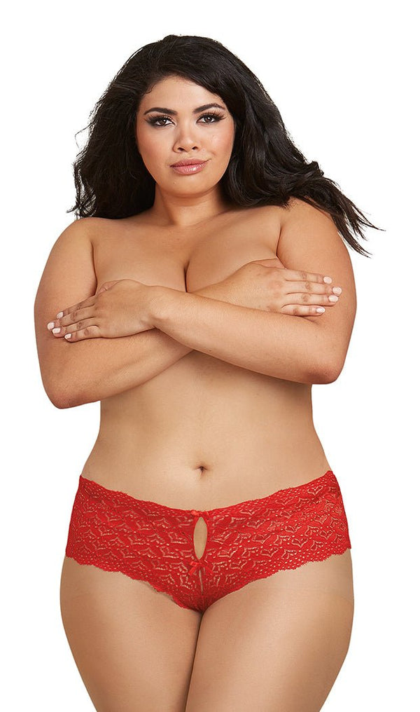 Open Back Panty - Red - 1x - US Stores