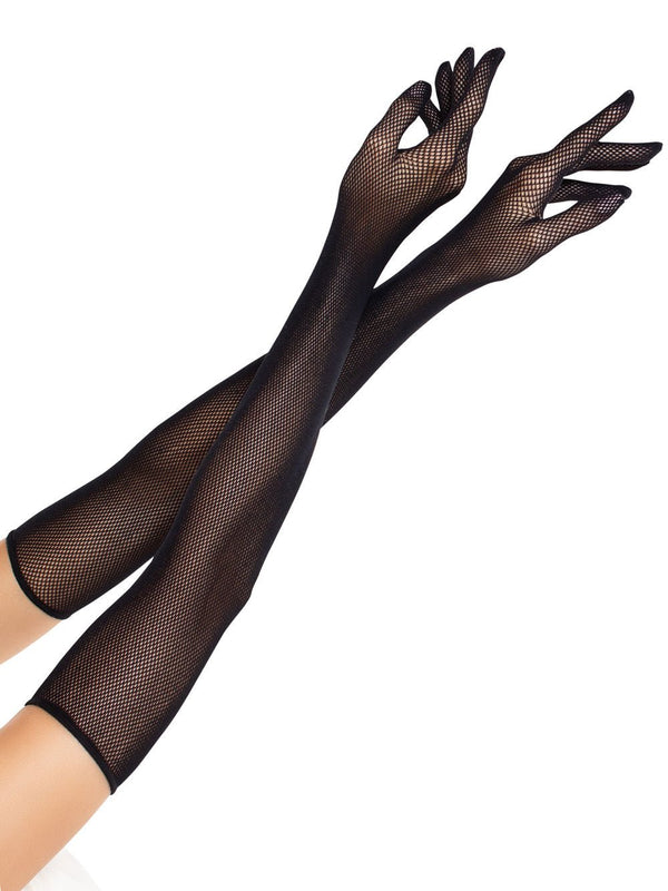 Opera Length Fishnet Gloves O/s - Black - US Stores