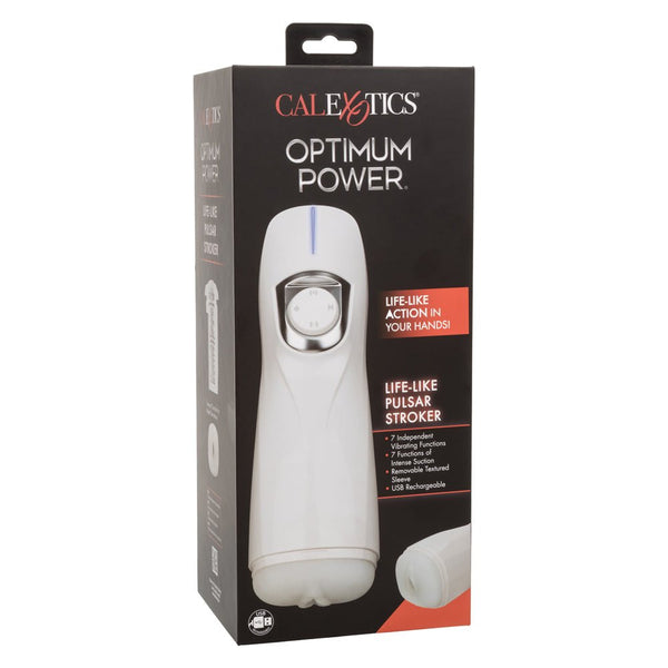 Optimum Power Lifelike Pulsar Stroker - White - US Stores