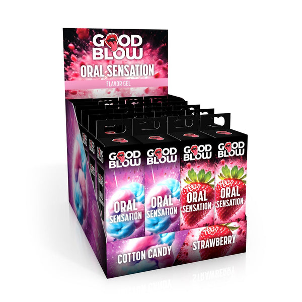 Oral Sensation Gel Pop Display Strawberry/cotton Candy - 24 Count - US Stores