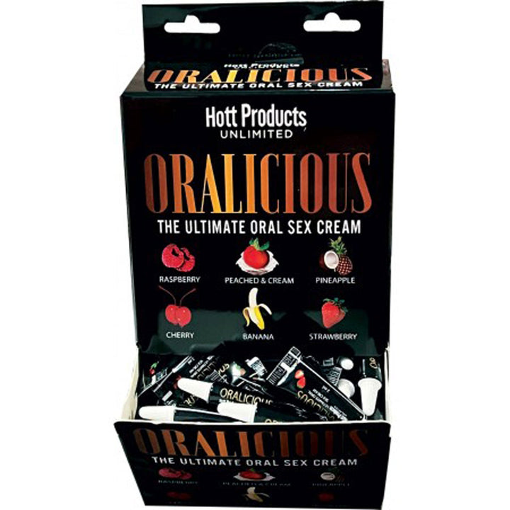 Oralicious Flavored Oral Sex Cream 144pc Display - of 2ml Tubes - US Stores
