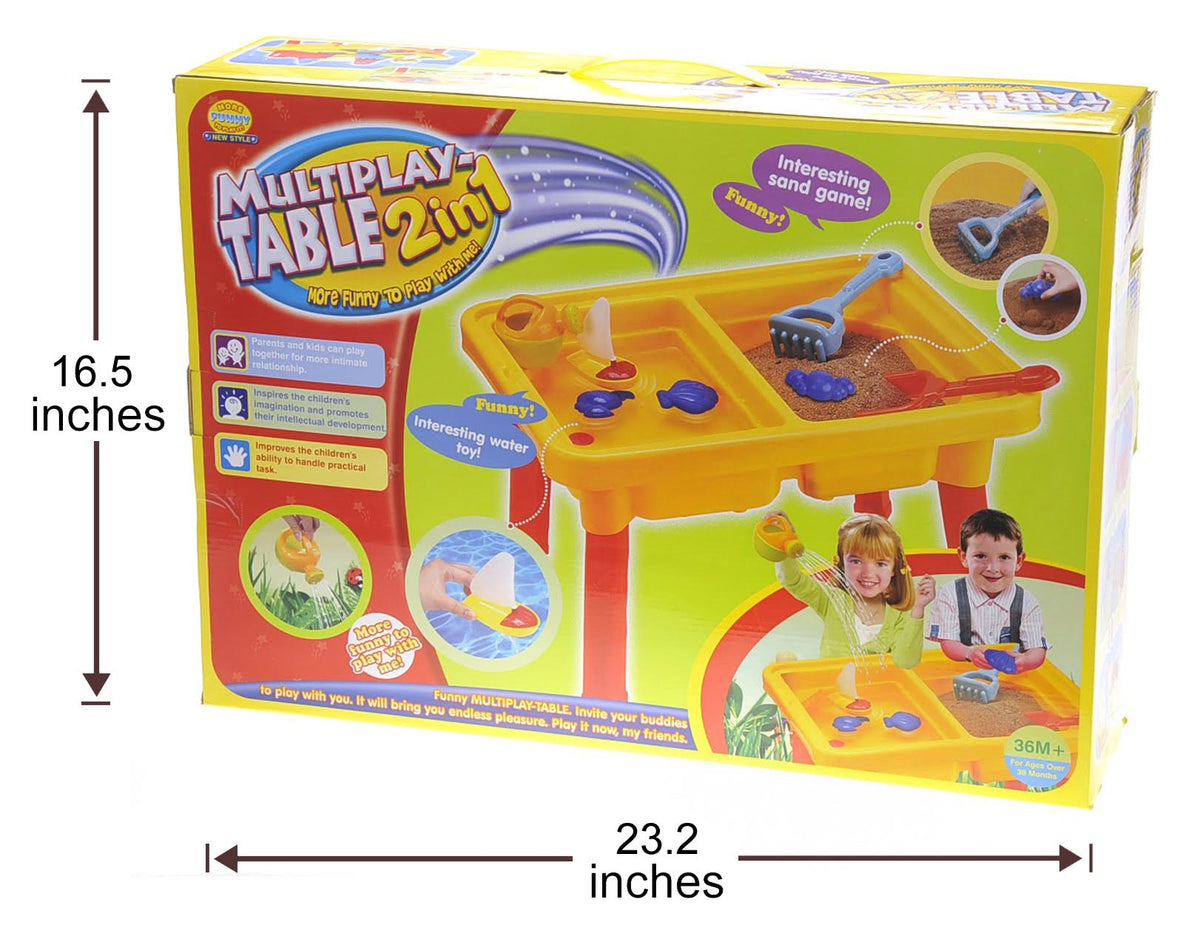 Outdoor sensory play table for sand and water