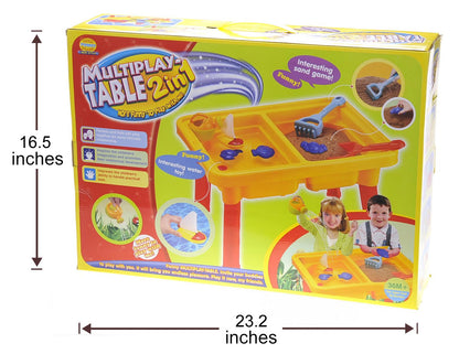 Outdoor sensory play table for sand and water