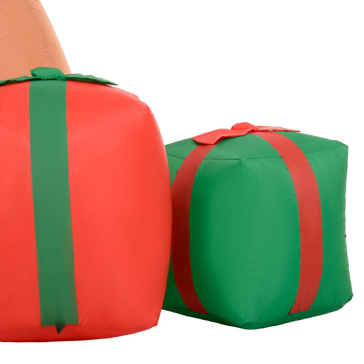 Outsunny 8FT Giant Inflatable Gingerbread Man, Christmas Blow Up Decorations with LED Lights for Indoor, Outdoor, Yard - US Stores