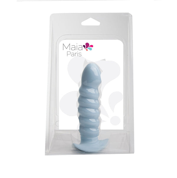 Paris Silicone Ribbed Dong - Blue - US Stores