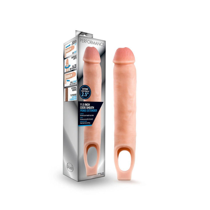 Performance - 11.5 Inch Cock Sheath Penis Extender - Vanilla - US Stores