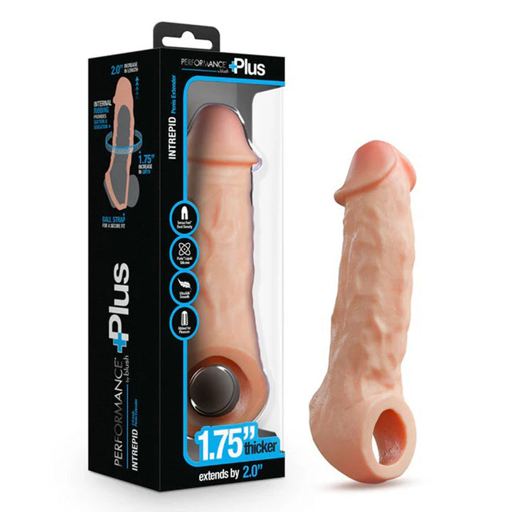 Performance Plus Intrepid 2 Inch Silicone Penis Xtender Beige - US Stores