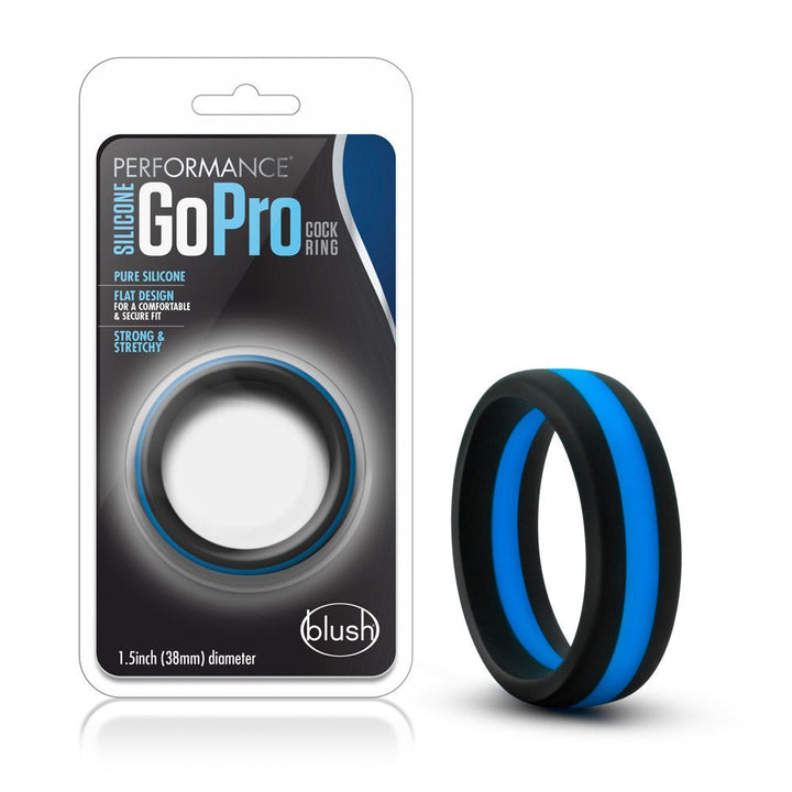 Performance - Silicone Go Pro Cock Ring - Black/blue/black - US Stores