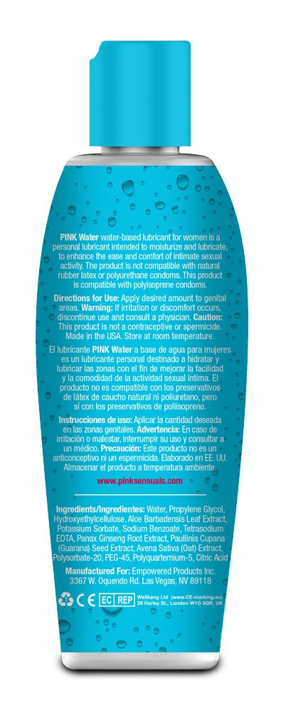 Pink Water Based Lubricant for Women - 4.7 Oz. / 140 ml - US Stores