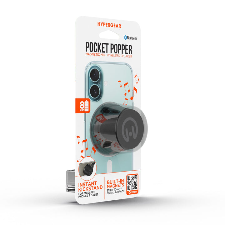 Pocket Popper Magnetic Mini Wireless Speaker | Black - US Stores