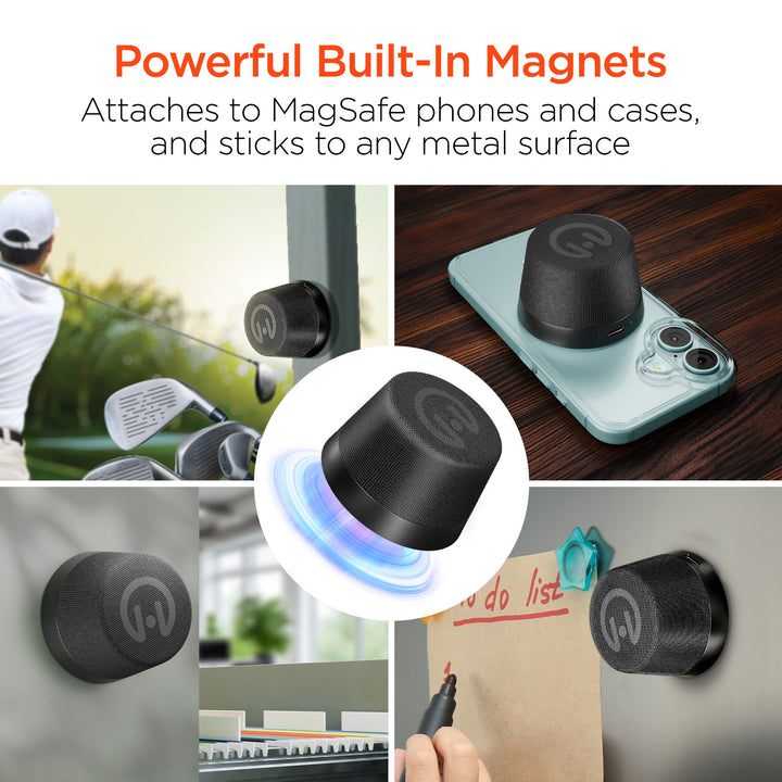 Pocket Popper Magnetic Mini Wireless Speaker | Black - US Stores