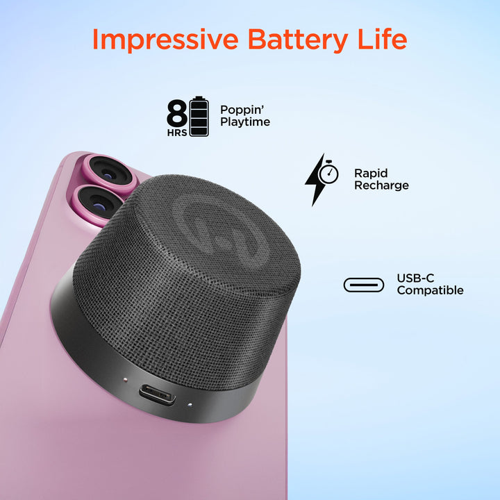 Pocket Popper Magnetic Mini Wireless Speaker | Black - US Stores
