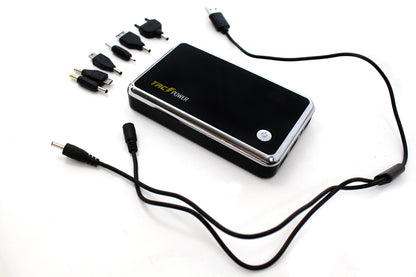 Portable 11000mAh power bank featuring three USB charging ports