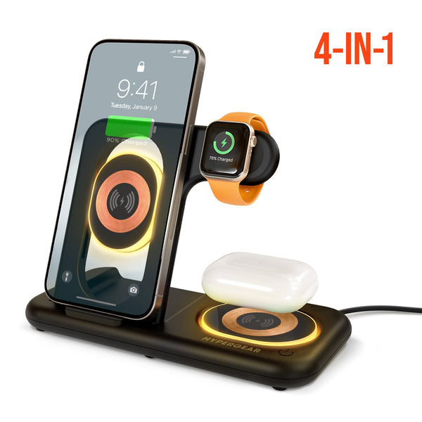PowerFold X - Ray 4 - in - 1 Foldable Wireless Charging Stand with 15W Wireless Fast Charge | Black - US Stores