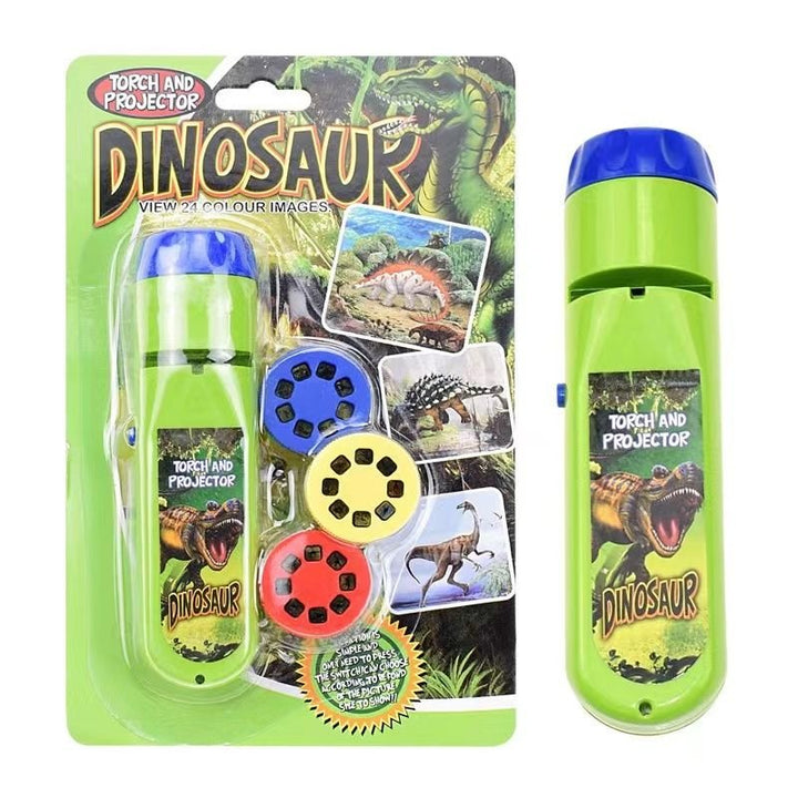 Projection Flashlight, Children Projector Light, Cute Cartoon Dinosaur Animal Space Night Photo Light, Bedtime Learning Fun Toys - US Stores