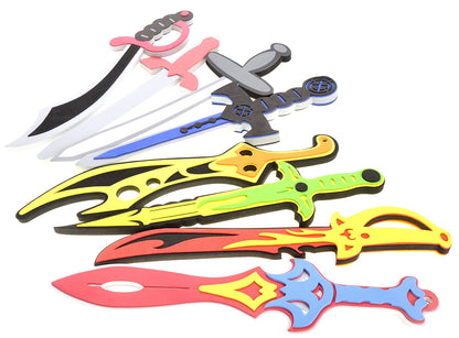 Foam Toy Sword Set for Kids – 8-Piece Pretend Play Assortment
