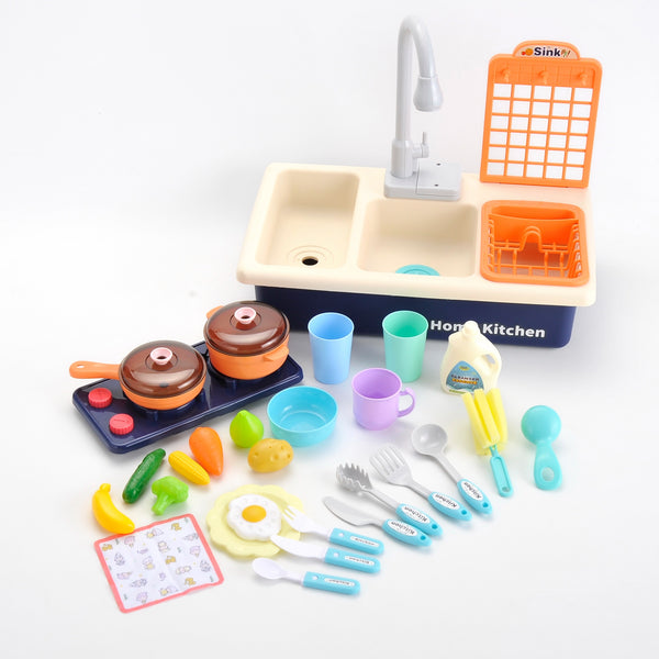 Cute Kitchen Sink Toys w/Cooking Stove Play Set