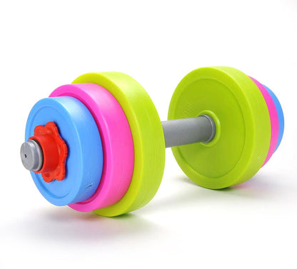 Kids’ Adjustable Toy Dumbbell Set with 6 Fillable Plates