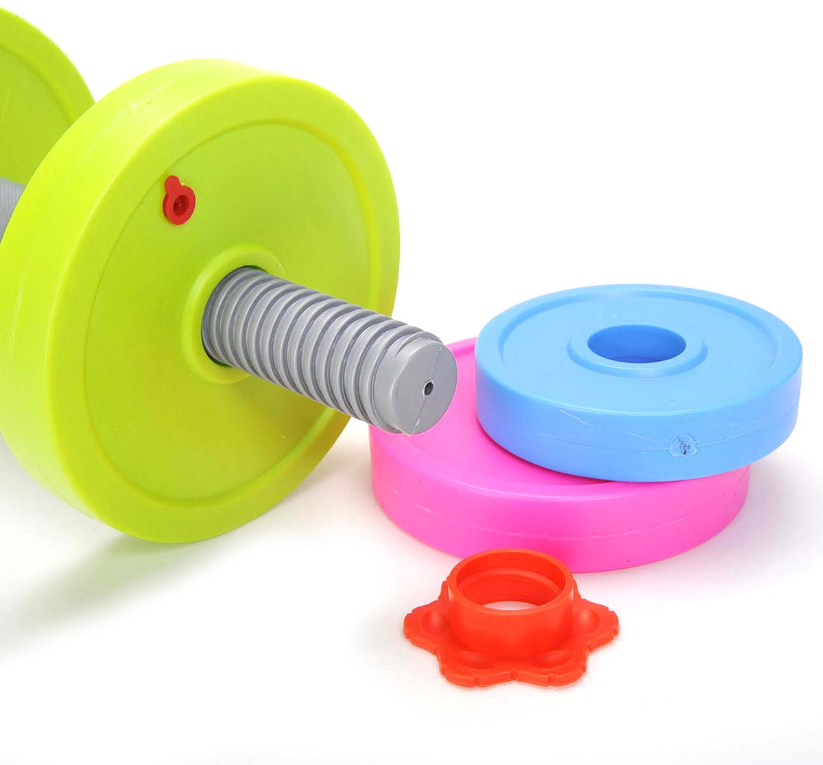 Kids’ Adjustable Toy Dumbbell Set with 6 Fillable Plates