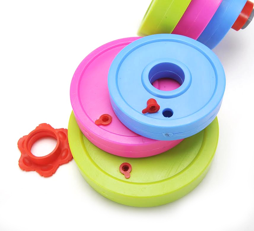 Kids’ Adjustable Toy Dumbbell Set with 6 Fillable Plates