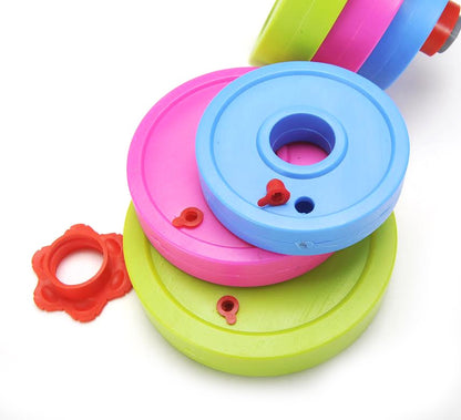 Kids’ Adjustable Toy Dumbbell Set with 6 Fillable Plates