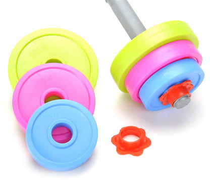 Kids’ Adjustable Toy Dumbbell Set with 6 Fillable Plates