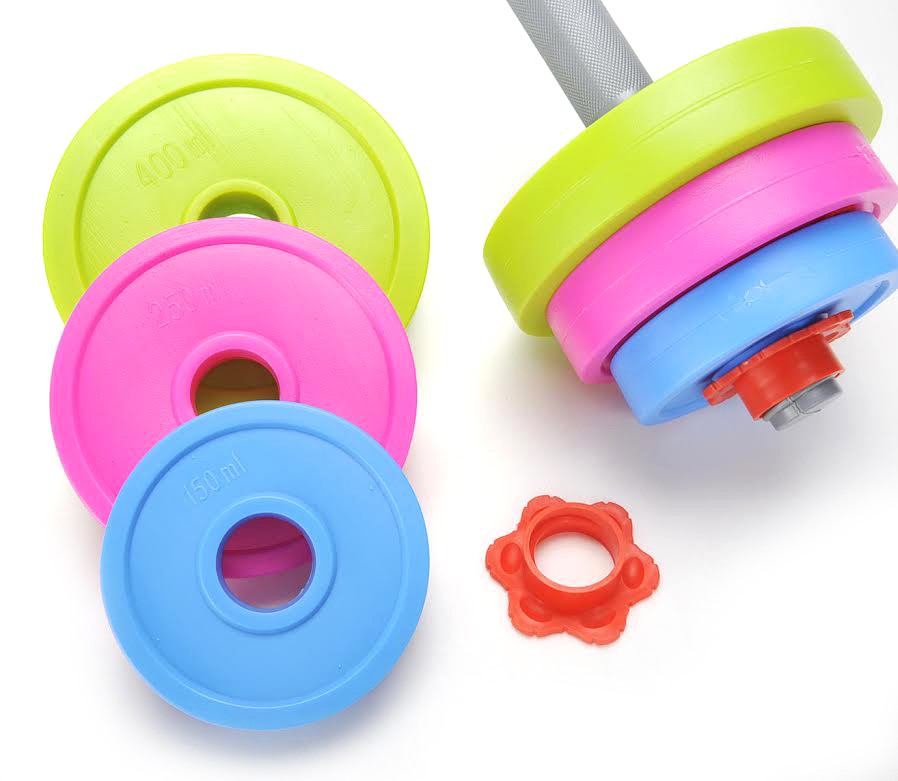 Kids’ Adjustable Toy Dumbbell Set with 6 Fillable Plates