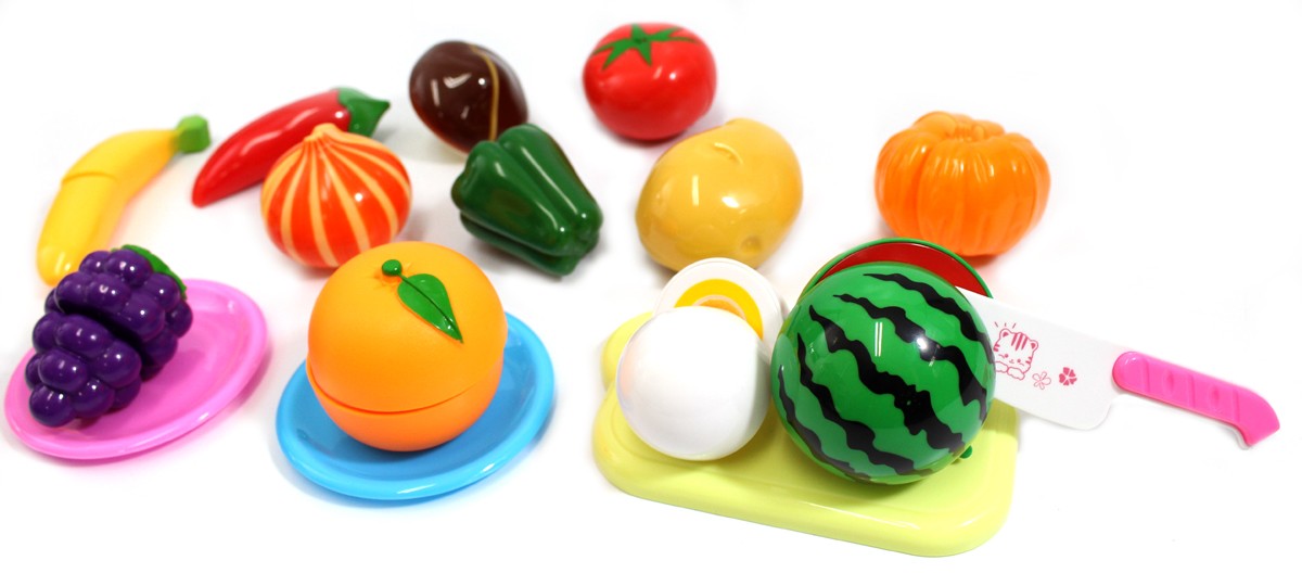 Kitchen Fun Cutting Fruits & Vegetables Food Playset for Kids