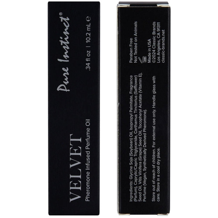 Pure Instinct Pheromone Fragrance Oil Velvet Roll on 10.2 ml 0.34 ml - US Stores