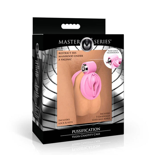 Pussification Vulva Chastity Cage - Pink - US Stores