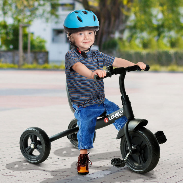 Qaba 3 - Wheel Indoor Outdoor Toddler Tricycle with Bell for Recreation Ride - On Black Aosomcom - US Stores