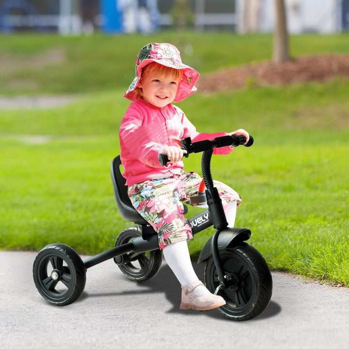 Qaba 3 - Wheel Indoor Outdoor Toddler Tricycle with Bell for Recreation Ride - On Black Aosomcom - US Stores