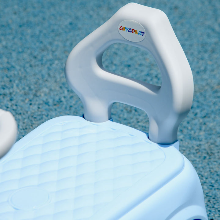 Qaba Foot to Floor Toddler Ride on Toy, Sliding Car w/ Horn, No Tip Anti - Over - Backwards System for 18 - 36 Months, Light Blue - US Stores