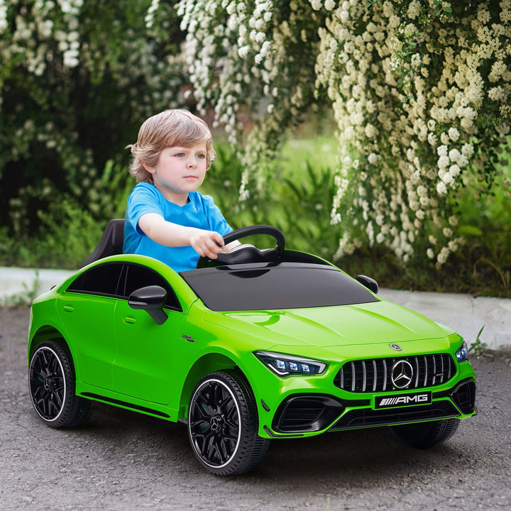 Qaba Mercedes - Benz AMG Licensed 12V Kids Ride on Car with Remote Control, Rear Suspension, LED Lights, Music, Green - US Stores