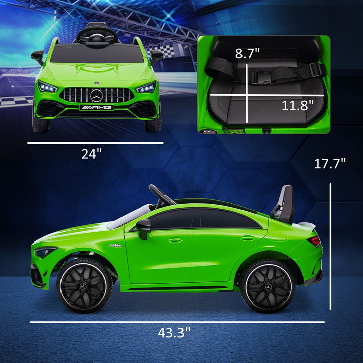 Qaba Mercedes - Benz AMG Licensed 12V Kids Ride on Car with Remote Control, Rear Suspension, LED Lights, Music, Green - US Stores