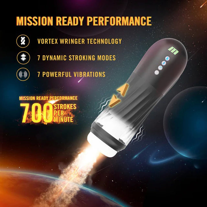 Quantumx Triple Action Automatic Stroker - Black - US Stores