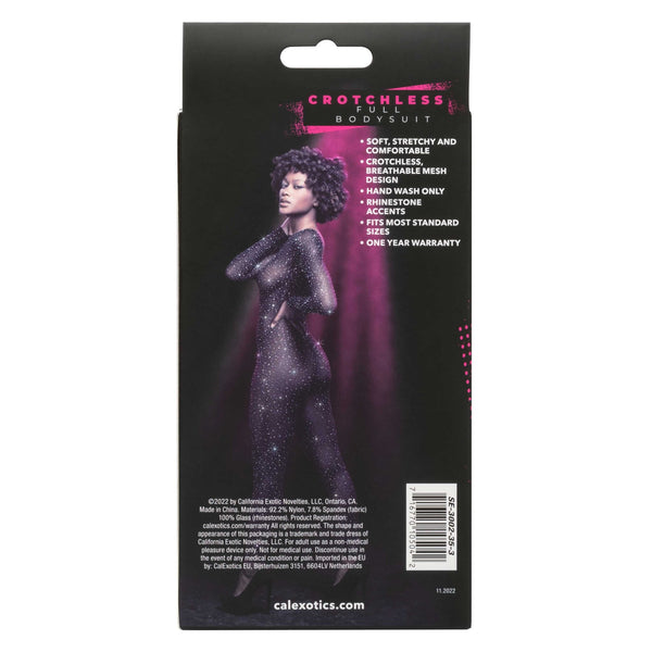 Radiance Crotchless Full Body Suit - One Size - Black - US Stores