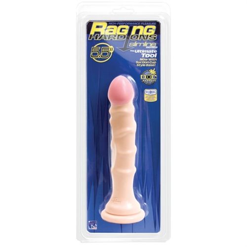 Raging Hard - Ons Slimline With Suction Cup 5.5 Inch Dong - Vanilla - US Stores