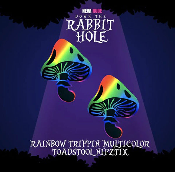 Rainbow Trippin' Psychedelic Toadstool Nipple Cover Pasties - US Stores