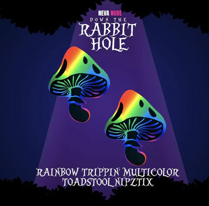 Rainbow Trippin' Psychedelic Toadstool Nipple Cover Pasties - US Stores
