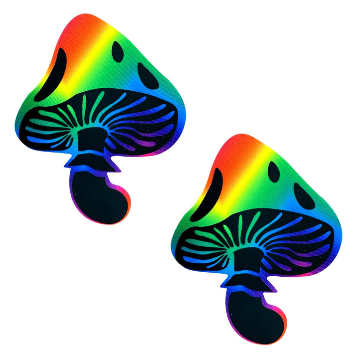 Rainbow Trippin' Psychedelic Toadstool Nipple Cover Pasties - US Stores