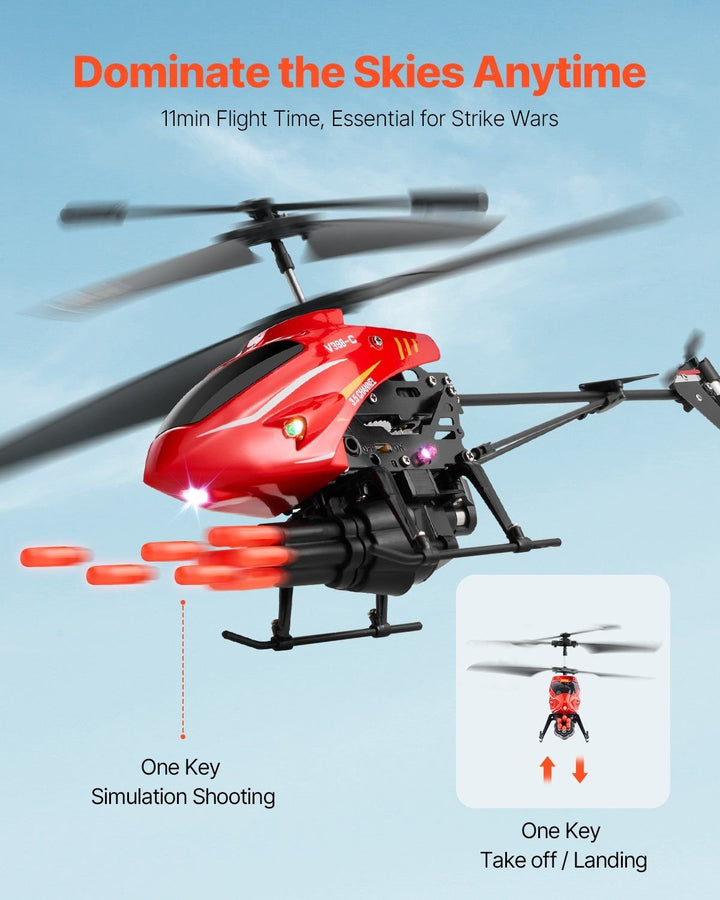 RC Helicopter 3.5 Channel Remote Control Aircraft Toy Shooting Mode Kids Present - US Stores