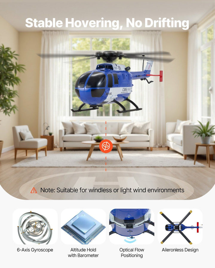 RC Helicopter 4 Channel Remote Control Aircraft Toy 6 - Axis Gyro Kids Present - US Stores